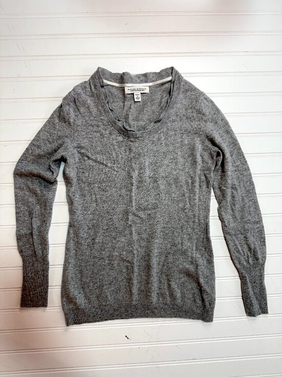 Banana Republic Sweaters - Banana Republic Cashmere Italian Yarn Sweater Ruffle Scoop Neck Petite Small